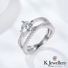 將圖片載入圖庫檢視器 Moissanite Eternity Love Ring 莫桑石永恆的愛戒指

