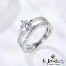 Load image into gallery viewer Moissanite Eternity Love Ring Moissanite Eternal Love Ring
