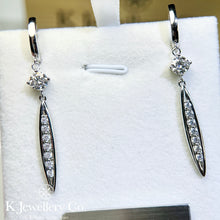 Load image into gallery viewer Moissanite Long Drop Earrings Moissanite tassel earrings
