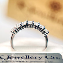 Load image into gallery viewer Moissanite 1.4ct Stars Stacking Ring Moissanite 1.4ct double layer seven diamond ring
