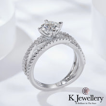 將圖片載入圖庫檢視器 Moissanite Eternity Love Ring 莫桑石永恆的愛戒指
