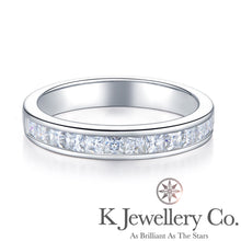 將圖片載入圖庫檢視器 Moissanite Couple Princess Cut Ring 莫桑石公主方石情侶戒指
