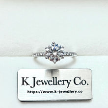 Load image into gallery viewer Moissanite 2ct Six Prongs Crown Ring Moissanite 2ct Crown High Setting Six Prongs Ring
