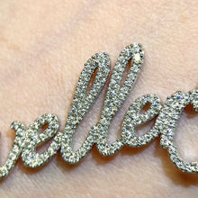 Load image into gallery viewer Moissanite Customized Name Necklace/Bracelet customized version of full moissanite name/letter necklace bracelet
