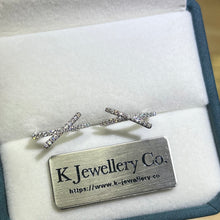 Load image into gallery viewer Moissanite Cross Circle Earrings Moissanite Cross Circle Earrings
