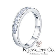將圖片載入圖庫檢視器 Moissanite Princess Cut Stars Ring 莫桑石公主方半圈戒指訂制版
