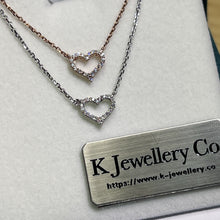 Load image into gallery viewer Moissanite Hearts Pendent Moissanite love necklace

