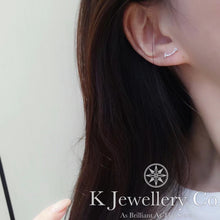 Load image into gallery viewer Diamond 18K Gold Smile Ear Studs
