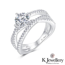 將圖片載入圖庫檢視器 Moissanite Eternity Love Ring 莫桑石永恆的愛戒指
