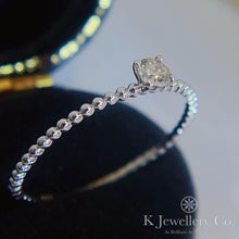 將圖片載入圖庫檢視器 Diamond 18K Gold 0.1ct Ring 18K天然鑽石10分戒指
