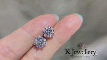 Load the video into the gallery viewer and play, Moissanite Snow Earrings
