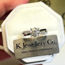 Load the video into the gallery viewer and play, Moissanite Infinity Ring Moissanite Love Infinity Ring
