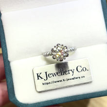 Load the video into the gallery viewer and play, Moissanite Flower Crown Ring Moissanite Crown Flower Holder Ring
