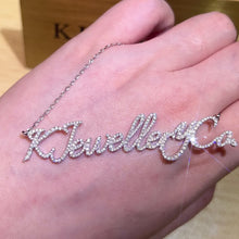 Load the video into the gallery viewer and play, Moissanite Customized Name Necklace/Bracelet customized version of full moissanite name/letter necklace bracelet
