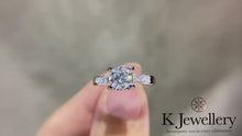 Load the video into the gallery viewer and play, Moissanite Horns Ring Moissanite horn small diamond waist ring
