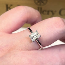Load the video into the gallery viewer and play, Moissanite Emerald Cut Ring Moissanite Emerald Cut Ring
