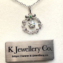 Load the video into the gallery viewer and play, Moissanite Wreath Necklace Moissanite Wreath Necklace
