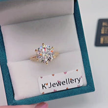 將影片載入圖庫檢視器並播放，Moissanite Setting Pave Ring 莫桑石六爪密鑲戒指
