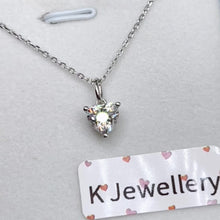 Load the video into the gallery viewer and play, Moissanite Heart Shape Necklace Moissanite heart-shaped diamond necklace
