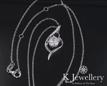 Load the video into the gallery viewer and play, Moissanite Full Moon Necklace Moissanite Full Moon Necklace
