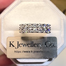Load the video into the gallery viewer and play, Moissanite 1.4ct Stars Stacking Ring Moissanite 1.4ct double layer seven diamond ring
