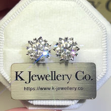 Load the video into the gallery viewer and play, Moissanite Snow Earrings
