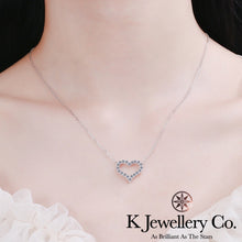 Load image into gallery viewer Moissanite Hearts Pendent Moissanite love necklace
