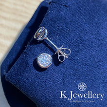 Load image into gallery viewer Moissanite Round Earrings Moissanite Round Bubble Earrings
