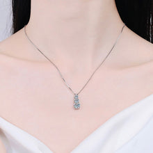 Load image into gallery viewer Moissanite Three Stars 1.8ct Necklace Moissanite gradient three-layer diamond necklace

