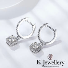 Load image into gallery viewer Moissanite Square Shape Ear Hooks Moissanite Square Shape Earrings
