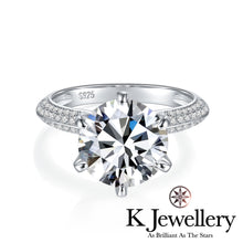Load image into gallery viewer Moissanite Setting Pave Ring Moissanite six-prong pave ring
