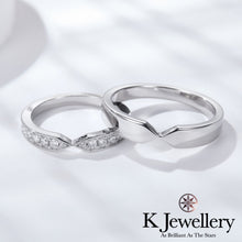 將圖片載入圖庫檢視器 Moissanite Couple Ring 莫桑石情侶對戒
