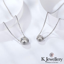 Load image into gallery viewer Moissanite Round Bubble Necklace Moissanite Round Bubble Necklace
