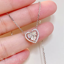 Load image into gallery viewer Imported high carbon diamond hollow love surrounding necklace/earrings

