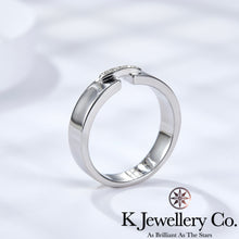 將圖片載入圖庫檢視器 Moissanite Liens Couple Wedding Ring 莫桑石情牽一生情侶婚戒
