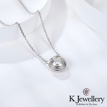 Load image into gallery viewer Moissanite Round Bubble Necklace Moissanite Round Bubble Necklace
