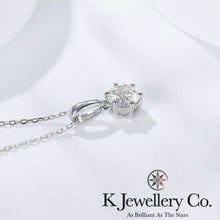 Load image into gallery viewer Moissanite Long Six Claws Classic Necklace Moissanite Water Drop Long Six Claw Necklace
