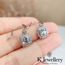 Load image into gallery viewer Moissanite Belle Ear Hooks Moissanite Belle pavé ear hooks
