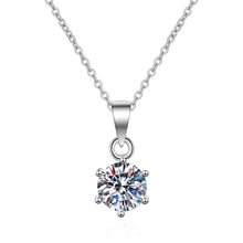 Load image into gallery viewer Moissanite Six Claws Classic Necklace Moissanite Classic Six Claws Necklace

