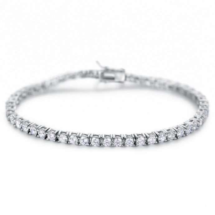 Moissanite Full Paved Tennis Bracelet/ Necklace 莫桑石滿鑽珠寶扣手鏈/頸鏈