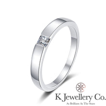 將圖片載入圖庫檢視器 Moissanite Couple Princess Cut Ring 莫桑石公主方石情侶戒指
