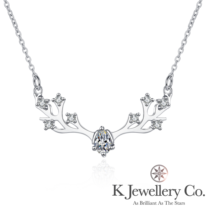 Moissanite Deer Necklace 莫桑石小鹿頸鏈