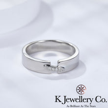 將圖片載入圖庫檢視器 Moissanite Liens Couple Wedding Ring 莫桑石情牽一生情侶婚戒
