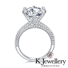 將圖片載入圖庫檢視器 Moissanite Setting Pave Ring 莫桑石六爪密鑲戒指

