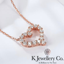 Load image into gallery viewer Moissanite Heart Paved Necklace Moissanite Love Medium Necklace
