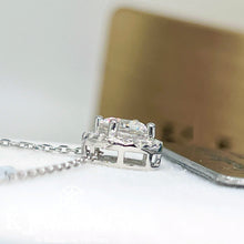 Load image into gallery viewer Moissanite Round Halo Necklace Moissanite Round Halo Necklace
