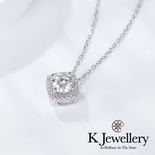 將圖片載入圖庫檢視器 Moissanite Square Full Paved Necklace 莫桑石方型圍鑲頸鏈
