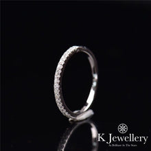 Load image into gallery viewer Moissanite 1.5mm Stacking Ring Moissanite Half Circle Ring
