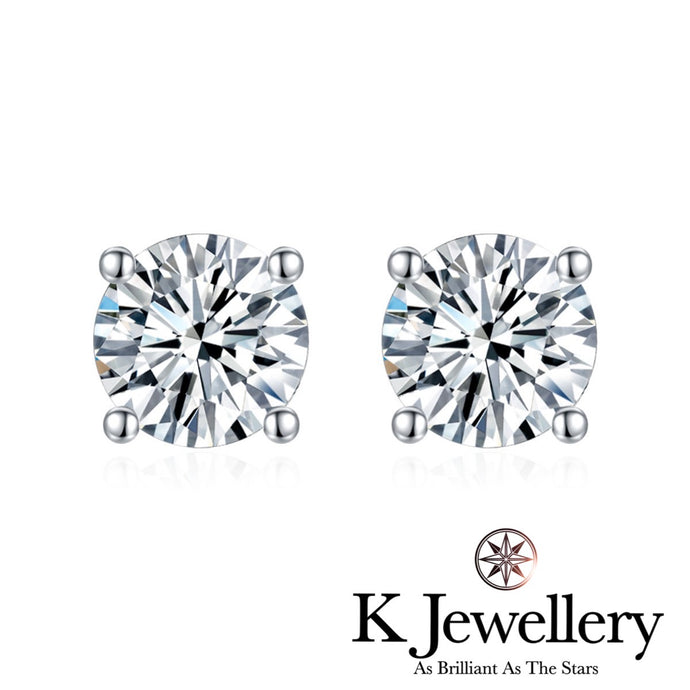 Moissanite Classis Four Claws Earrings