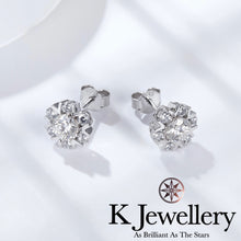 Load image into gallery viewer Moissanite Snowflakes Ear Studs Moissanite romantic snowflake earrings
